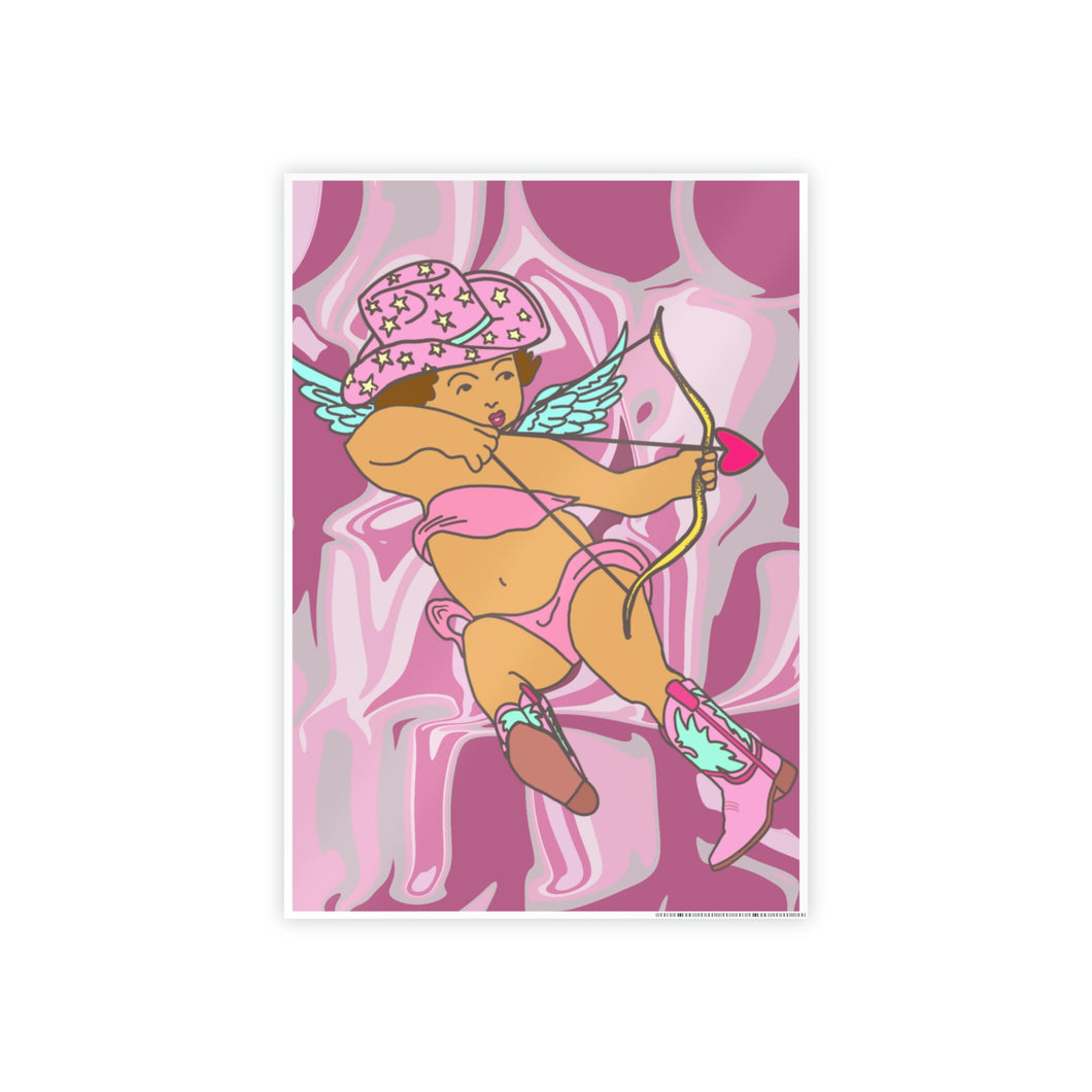 Cherub in Western Garb Gloss Poster