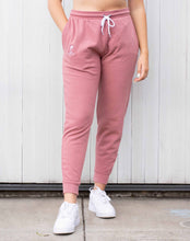 Load image into Gallery viewer, Pink sweatpants with white sneakers 
